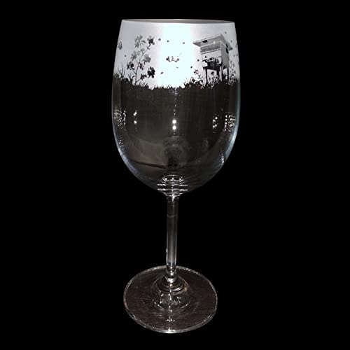 Milford Collection Animo Glass 35cl Wine Glass - Bee