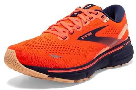 Brooks Ghost 15, Laufschuhe für Damen, Marineblaue Koralle Pfirsich, 44 EU