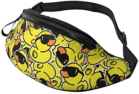 Lustige Ente Gummi Mode Casual Fanny Hüfttasche für Männer Frauen Verstellbarer Gürtel Hüfttasche für Reisen Wandern Radfahren Laufen Festival Rave