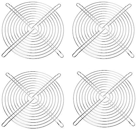 Tlilyy 4X Metal PC Computer Case Fan Grill Finger Guard Protection 200mm