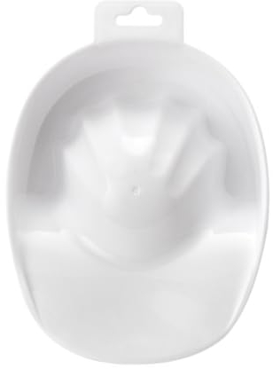 minkissy Manicure Bowl Soak Tray for Nail Art and Polish Removal White Hand Spa Tool for Home and Professional Use