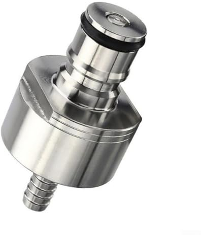 RANRAO Edelstahl Kohlensäure Kappe für 32 mm 2 Liter Bierbarren 1/4 Zoll Dip Tube Barb, Gegendruck Flasche Füllen zu Bier Obst Saft Wasser