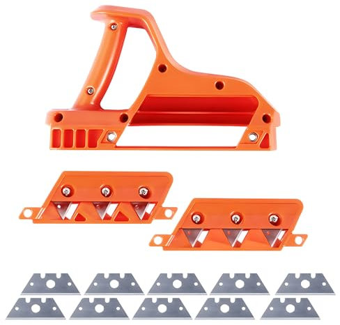 XLWEN 1 Set Outil De Coupe pour Plaques De Plâtre, Coupe Pour Plaques De Plâtre, Raboteuse De Bord à Triple Convient pour couper des matériaux tels que les cloisons sèches et les planches de bois.