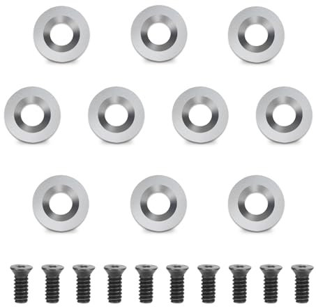 Forhandy 10 Stück Wendeschneidplatten Holz, Drechselwerkzeug Hartmetall, Wendeplatten Drechselzubehör (10)