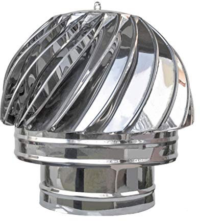 180mm Schornsteinaufsatz Kaminaufsatz Aspirator Schornsteinabdeckung Drehbar Edelstahl Kaminhaube Schornsteinhaube (180mm)