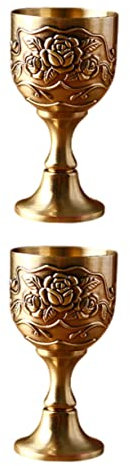 Amosfun 2stücke Kleiner Weinbecher Antiken Stil Für Haushalt Weißweinbecher Mit Becherform Kleiner Antiker Becher