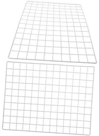 ULDIGI 2pcs White Wire Mesh Metal Wall Grid Photo Display Hanging Net for Photos Organizer Decorative Panels for