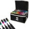 168 Farben Alcohol Marker Set, Marker Stifte Set für Manga/Design/Schule mit, Schnell Trocknende Alkohol Marker Set, Doppelseitige Marker Stifte, Filzstifte, Zeichnung, Ausmalen mit Tragetasche