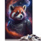 Jigsaw Puzzle for Adults Space Astronaut Red Panda Jigsaw Puzzles for Adults 1000 Pieces Cardboard Jigsaw for Adults & for Kids Age 12 And Up Relax Puzzles Games size: 38x26cm