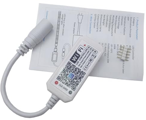 TOPXCDZ Wifi RGBW Controller Magic Home APP Arbeit mit Alexa Google Home für DC12-24V RGBW LED Streifen Licht Stimme Dimmer