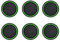 Controller Thumbstick Grips cap covers for Xbox One, Xbox Series X, PS4, PS5 - Non-Slip Silicone Joystick Caps for Enhanced Precision & Comfort (Pack of 6) (Black with Green Stripe)