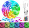 LED Streifen Batterie, 2M RGB 5050 LED Strip Batteriebetrieben oder USB Betrieben, 16 Farben Fernbedienung Dimmbar Ledband Selbstklebend für TV Hintergrundbeleuchtung Deko, Zuhause PartyDeko