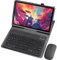 HLTOOP Funda de teclado para Lenovo Tab Plus de 11.5 pulgadas 2024 (TB351FU), funda de piel sintética con teclado inalámbrico desmontable magnéticamente, mouse para tableta, color negro
