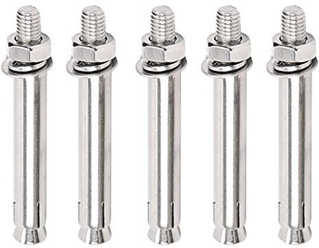 5 pezzi di bulloni ad espansione, tasselli di fissaggio resistenti in acciaio inossidabile M10 adatti for la costruzione di pareti(M10x110mm)
