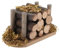 Tas de bois de chauffage miniature pour maisons de poupées, jardins, accessoire en bois de chauffage réaliste pour travaux manuels, petites scènes, maisons de poupées, ensemble de jeu en bois de