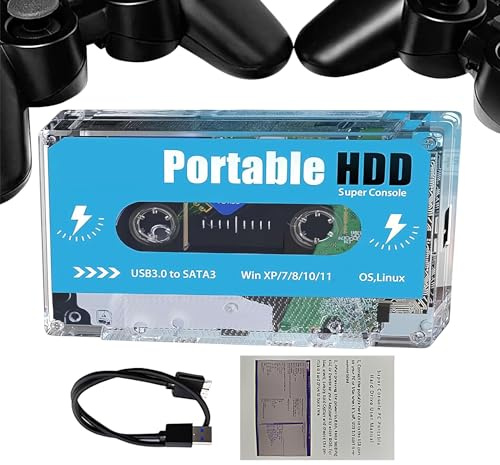 Console De Rétro sur Disque – Plus De 60 000 Jeux Intégrés, 70 Émulateurs Classiques, Clé Vidéo HD 4K | Système De TV Plug and Play pour Et Adultes, Accessoire De Divertissement pour F