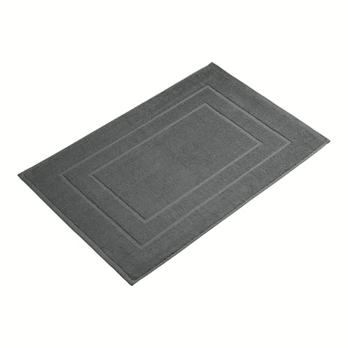 Homewell Badvorleger | 60 x 90 cm extra groß | 100% Baumwolle | Duschvorleger Duschmatte Badematte | Farbe: Anthrazit
