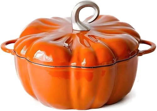 Cazuela De Calabaza De 24 Cm, Olla De Hierro Fundido Con Tapa, Sartenes Antiadherentes Para Horno Holandés, Olla De Cocina Esmaltada, Utensilios De Cocina Para Pollo De Cocción Lenta, Estufa De Fuego