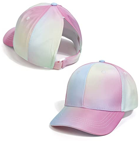 Cysocool Kinder Pferdeschwanz Baseballkappe 3-8 Jahre Mädchen Jungen Golf Visor Basecap Hut Sonnenblende Hut UV-Schutz Schirmmütze Sommermütze Junior Sommerhut Tennis Kappe Sonnenhut Visier UPF 50+