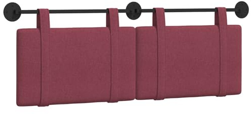 vidaXL Hängendes Kopfteil Weinrot Stoff, Schlafzimmer Deko, moderner rechteckiger Wand-Headboard, kompakt, stilvolle Bettwäsche für Luxus-Schlafbereich