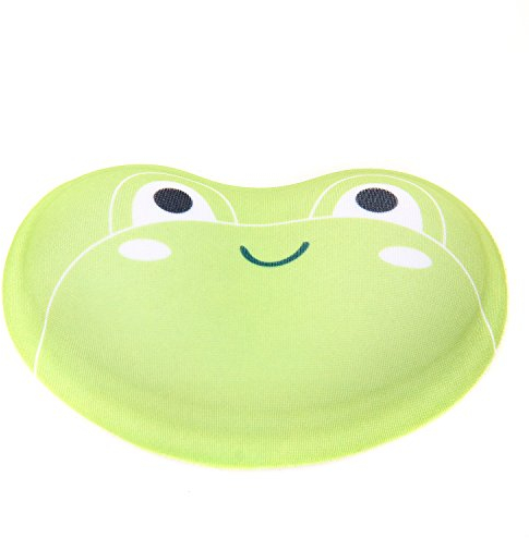 TUKA Ergonomische Silikon Handgelenkauflage, Weiche geformte Gel Handballen Auflage, Rutschfeste Handauflage Flex Auflage, mit Lustigem Cartoon Motiv, Grüner Frosch, TKC5113 greenfrog
