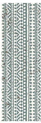 Doge Milano Küchenläufer, 100% Made in Italy, Schmutzabweisender Teppich mit Digitaldruck, Rutschfester und waschbarer Läufer, Geometrisches Muster - Dena, 180x52 cm