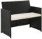 vidaXL Gartensofa 2 Sitzer Poly Rattan Gartenmöbel Loungesofa Gartenbank Sofa