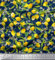 Soimoi Blau Baumwoll-Voile Stoff Blutter, Blumen und Zitrone Gemuse Stoff Meterware 42 Zoll breit