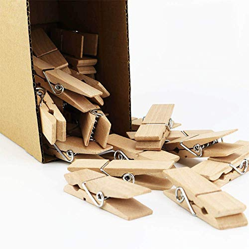 EasyBravo 50 mollette grandi in legno, lunghe 7,2 cm e larghe 1,8 cm, robuste e resistenti