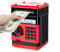 Yellcetoy Money Box for Kids Ages 3-12, Money Bank Piggy Bank for Boys Girls Electronic Password Cash Coin Can Auto Scroll Paper Money ATM Password Money Safe Kids Birthday Xmas Gifts Black & Red