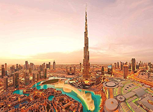 XiuTaiLtd Adult Puzzle Wolkenkratzer Burj Khalifa Dubai Vereinigte Arabische Emirate 1000-Teilig