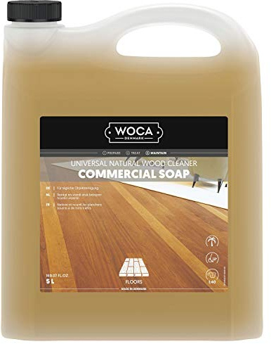 WOCA Commercial Floor Cleaner Concentrate, 5 L | For wood, tile, vinyl and stone, large areas and high-frequency cleaning