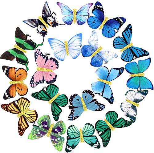 Boao 18 Stück Glitzer Schmetterling Haarspangen für Damen Haarschmuck Charmanter Stil