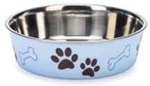 Karlie Ascar Dog Bowls, Stainless Steel, Light Blue, 800 ml, Diameter 15-17 cm