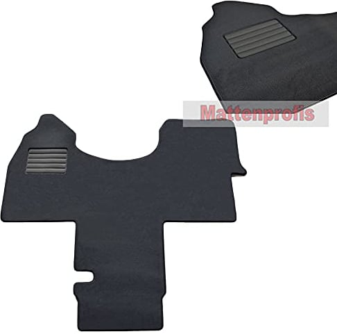 Mattenprofis Premium Velour Fußmatten für passend für Mercedes Sprinter 906 2-Einzelsitze ab Bj.05/2006 grau