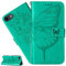 LEMAXELERS iPod Touch 5 / iPod Touch 6/7 Hülle,Für iPod Touch 5 Handyhülle Geprägt Schmetterlings Blume Flip Case PU Leder Cover Magnet Schutzhülle Ständer Handytasche für iPod Touch 5,YB Die Green