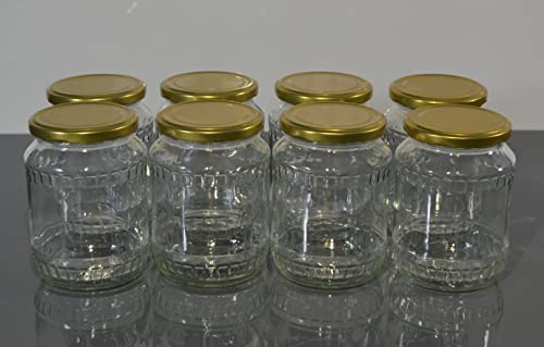 Markenloos Einweckgläser 720 ml mit Deckel Gold Einmachglas Einmachgläser Vorratsgläser (32 Stk.)