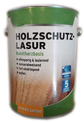 4 x 750 ml Wilckens Holzschutzlasur Kunstharzbasis Außen 3 L Farbwahl, Farbe:Nussbaum
