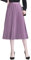 Camilife Damen Mädchen Plisseerock Midirock Damenrock in Mittlere Länge Silberfaser-Stricktuch Faltenrock Elastischer Bund für Frühling Herbst Rocklänge 75cm - Einfarbig Violett