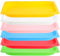 Elsjoy Set of 6 Large Plastic Activity Trays, 38 x 30cm Colorful Art Trays Stackable Craft Tray, Arts and Crafts Organizer Tray Shallow Serving Platters for Kids, School, Classroom, DIY Projects