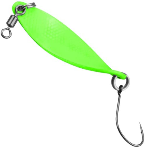 FTM Trout Spoon Forellenblinker WOB 3,2g Neon Grün Schwarz 5201004 Spoons Ultra Light Forellenangeln UL