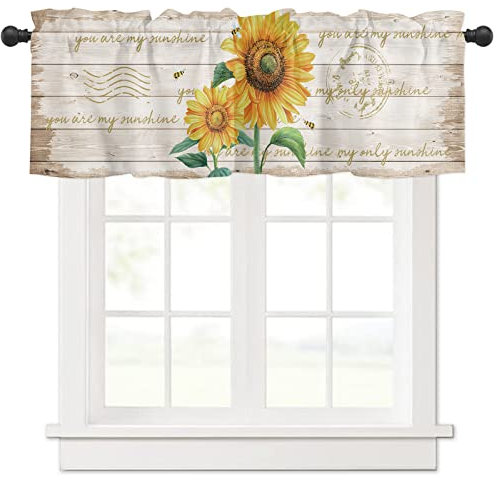 HYKITDAY Tenda a mantovane per finestre, 137 x 45 cm, tende da cucina e mantovane per cucina e soggiorno
