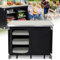 LARS360 Cocina de camping plegable armario de camping con marco de aluminio compartimentos de almacenamiento tablero de mesa incluye bolsa de transporte (6 compartimentos y 1 mesa)