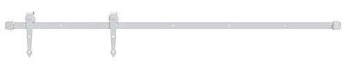 vidaXL Kit Herrajes para Puertas Correderas Pista Accesorios para Familia Granero Estudio Mueble Habitación Salón Transición de Acero Blanco