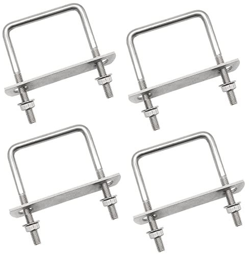 4 Pièces Boulon en U Boulon M8 Boulons en U 100 x 71 mm Boulons en Acier Inoxydable 304 fixation coffre de toit pour Fixation Tuyaus
