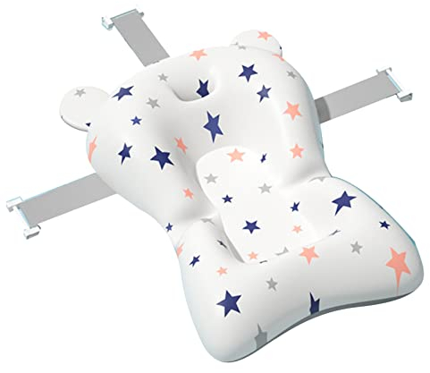 Baby Badekissen Auflage, Baby-Bad-Stützkissen, Neugeborene Badewanne Rutschfeste Baby Badewannen Matte für Neugeborene, Schnell Trocknender Säuglings Badestützsitz (Schleierkraut)