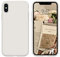 DOMAVER Case for iPhone X Case, iPhone XS Case Liquid Silicone Slim Lightweight Smooth Soft Gel Rubber Microfiber Lining Cushion Texture Shockproof Protective Phone Cover for iPhone XS/X 5.8, Stone