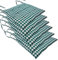 NYVI Stuhlkissen 40x40 cm ComfySeat Grün Weiß kariert 6er Set - Sitzkissen mit Bändern/Schleife, 9-fache Steppung - Indoor & Outdoor - Gartenstuhlkissen aus Baumwoll-Mischgewebe - ÖkoTex 100