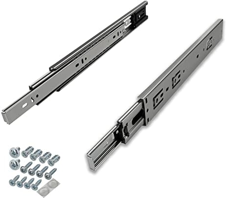 SOTECH 2 Paar Vollauszüge KV-35-H45-L250-SE-MS 250 mm Selbsteinzug, Traglast 35 kg, Schubladenauszug inkl. Schraubenset