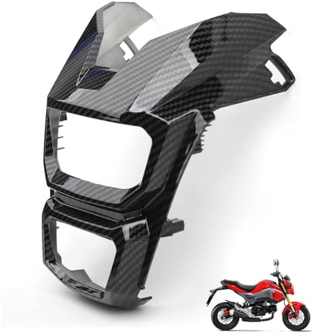 Mokuo Motorrad-Scheinwerferabdeckung, Kohlefaser, passend für Honda Grom MSX125 Verkleidung Kit Teile